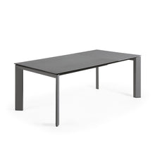 Load image into Gallery viewer, Axis extendable porcelain table with Volcano Rock finish and dark grey steel legs, 140 (200) cm - image 6