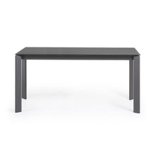 Load image into Gallery viewer, Axis extendable table in grey glass with steel legs in a dark grey finish, 160 (220) cm - image 5