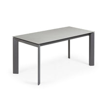 Load image into Gallery viewer, Axis porcelain extendable table in Hydra Lead finish with anthracite legs 160 (220) cm
