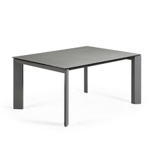 Load image into Gallery viewer, Axis porcelain extendable table in Hydra Lead finish with anthracite legs 160 (220) cm - image 4