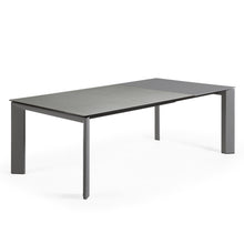 Load image into Gallery viewer, Axis porcelain extendable table in Hydra Lead finish with anthracite legs 160 (220) cm - image 6