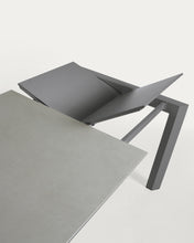 Load image into Gallery viewer, Axis porcelain extendable table in Hydra Lead finish with anthracite legs 160 (220) cm - image 9
