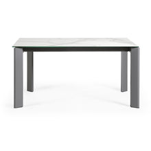 Load image into Gallery viewer, Axis porcelain extendable table in White Kalos finish with anthracite legs 160 (220) cm - image 2