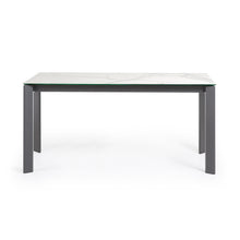 Load image into Gallery viewer, Axis porcelain extendable table in White Kalos finish with anthracite legs 160 (220) cm - image 5