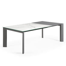 Load image into Gallery viewer, Axis porcelain extendable table in White Kalos finish with anthracite legs 160 (220) cm - image 6