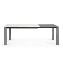 Load image into Gallery viewer, Axis porcelain extendable table in White Kalos finish with anthracite legs 160 (220) cm - image 8