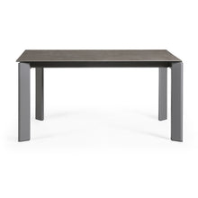 Load image into Gallery viewer, Axis extendable ceramic table in Vulcano Ceniza finish, anthracite steel legs 160 (220)cm - image 2