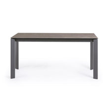 Load image into Gallery viewer, Axis extendable ceramic table in Vulcano Ceniza finish, anthracite steel legs 160 (220)cm - image 5