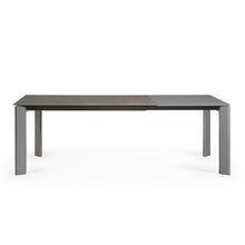 Load image into Gallery viewer, Axis extendable ceramic table in Vulcano Ceniza finish, anthracite steel legs 160 (220)cm - image 8