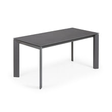 Load image into Gallery viewer, Axis extendable porcelain table with Volcano Rock finish and dark grey legs, 160 (220) cm
