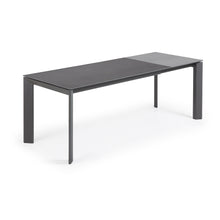 Load image into Gallery viewer, Axis extendable porcelain table with Volcano Rock finish and dark grey legs, 160 (220) cm - image 3