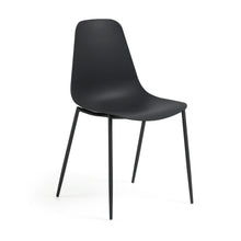 Load image into Gallery viewer, Whatts chair with steel legs in black finnish