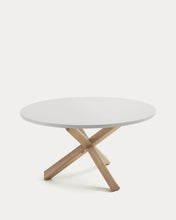 Load image into Gallery viewer, Lotus table in white with solid oak legs, Ø 135 cm - image 3