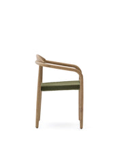 Load image into Gallery viewer, Nina stackable chair in FSC 100% solid acacia wood and green rope cord - image 2