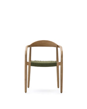 Load image into Gallery viewer, Nina stackable chair in FSC 100% solid acacia wood and green rope cord - image 4