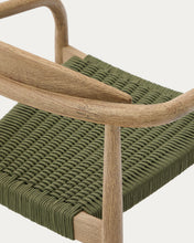 Load image into Gallery viewer, Nina stackable chair in FSC 100% solid acacia wood and green rope cord - image 10
