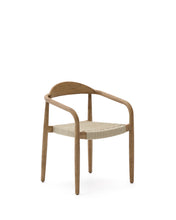 Load image into Gallery viewer, Nina stackable chair in FSC 100% solid acacia wood and ecru rope cord