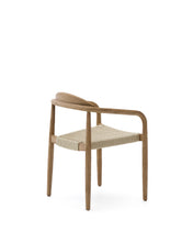 Load image into Gallery viewer, Nina stackable chair in FSC 100% solid acacia wood and ecru rope cord - image 3