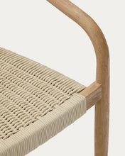 Load image into Gallery viewer, Nina stackable chair in FSC 100% solid acacia wood and ecru rope cord - image 9