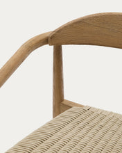 Load image into Gallery viewer, Nina stackable chair in FSC 100% solid acacia wood and ecru rope cord - image 10