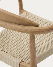 Load image into Gallery viewer, Nina stackable chair in FSC 100% solid acacia wood and ecru rope cord - image 12