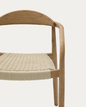 Load image into Gallery viewer, Nina stackable chair in FSC 100% solid acacia wood and ecru rope cord - image 13