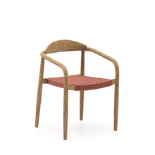 Load image into Gallery viewer, Nina stackable chair in FSC 100% solid acacia wood and terracotta rope seat