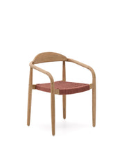 Load image into Gallery viewer, Nina stackable chair in FSC 100% solid acacia wood and terracotta rope seat - image 2