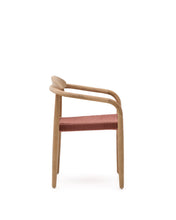 Load image into Gallery viewer, Nina stackable chair in FSC 100% solid acacia wood and terracotta rope seat - image 4