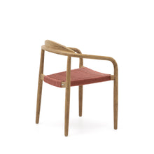Load image into Gallery viewer, Nina stackable chair in FSC 100% solid acacia wood and terracotta rope seat - image 5