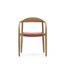 Load image into Gallery viewer, Nina stackable chair in FSC 100% solid acacia wood and terracotta rope seat - image 7