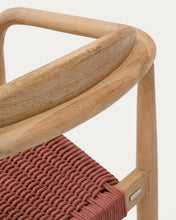 Load image into Gallery viewer, Nina stackable chair in FSC 100% solid acacia wood and terracotta rope seat - image 14