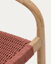 Load image into Gallery viewer, Nina stackable chair in FSC 100% solid acacia wood and terracotta rope seat - image 15