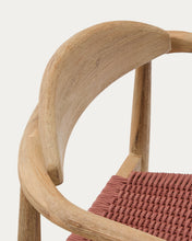 Load image into Gallery viewer, Nina stackable chair in FSC 100% solid acacia wood and terracotta rope seat - image 16