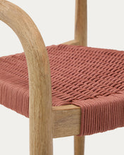 Load image into Gallery viewer, Nina stackable chair in FSC 100% solid acacia wood and terracotta rope seat - image 18