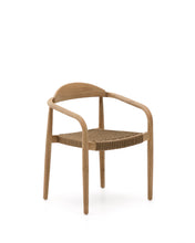 Load image into Gallery viewer, Nina stackable chair in FSC 100% solid acacia wood and beige rope seat - image 2