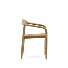 Load image into Gallery viewer, Nina stackable chair in FSC 100% solid acacia wood and beige rope seat - image 3