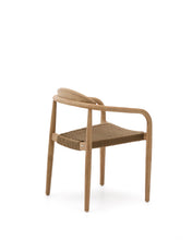 Load image into Gallery viewer, Nina stackable chair in FSC 100% solid acacia wood and beige rope seat - image 6