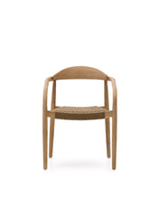 Load image into Gallery viewer, Nina stackable chair in FSC 100% solid acacia wood and beige rope seat - image 8