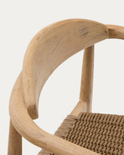 Load image into Gallery viewer, Nina stackable chair in FSC 100% solid acacia wood and beige rope seat - image 15