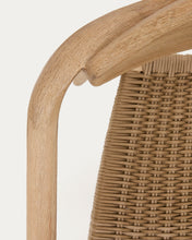 Load image into Gallery viewer, Nina stackable chair in FSC 100% solid acacia wood and beige rope seat - image 16