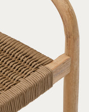 Load image into Gallery viewer, Nina stackable chair in FSC 100% solid acacia wood and beige rope seat - image 17