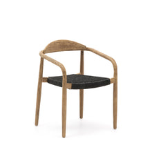 Load image into Gallery viewer, Nina stackable chair in FSC 100% solid acacia wood and black rope seat