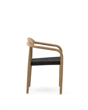 Load image into Gallery viewer, Nina stackable chair in FSC 100% solid acacia wood and black rope seat - image 4