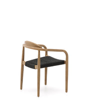 Load image into Gallery viewer, Nina stackable chair in FSC 100% solid acacia wood and black rope seat - image 6