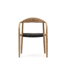 Load image into Gallery viewer, Nina stackable chair in FSC 100% solid acacia wood and black rope seat - image 7