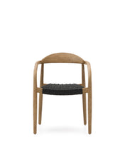 Load image into Gallery viewer, Nina stackable chair in FSC 100% solid acacia wood and black rope seat - image 8