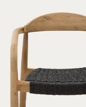Load image into Gallery viewer, Nina stackable chair in FSC 100% solid acacia wood and black rope seat - image 13