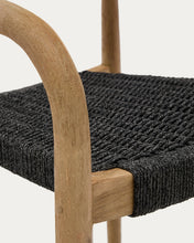 Load image into Gallery viewer, Nina stackable chair in FSC 100% solid acacia wood and black rope seat - image 15