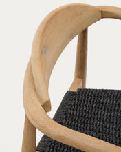Load image into Gallery viewer, Nina stackable chair in FSC 100% solid acacia wood and black rope seat - image 16